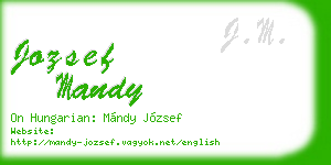 jozsef mandy business card