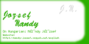 jozsef mandy business card